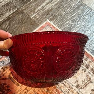 The Pioneer Woman Vibrant Red Glass Bowl